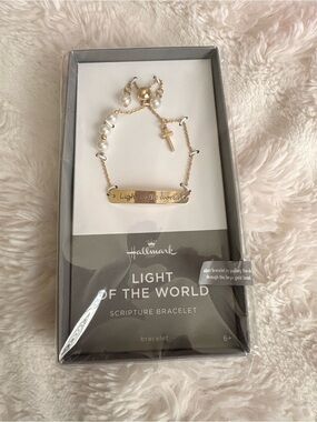 Hallmark Gold-tone Scripture Bracelet with Pearl Accents